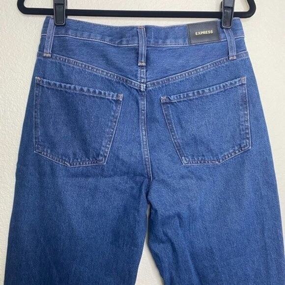 Express NWT Dark Wash 100% Cotton Dad Jean 6 - Picture 6 of 8